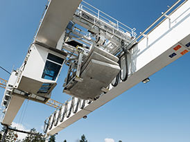 crane carrying concrete elements