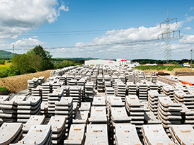 storage area for concrete elements