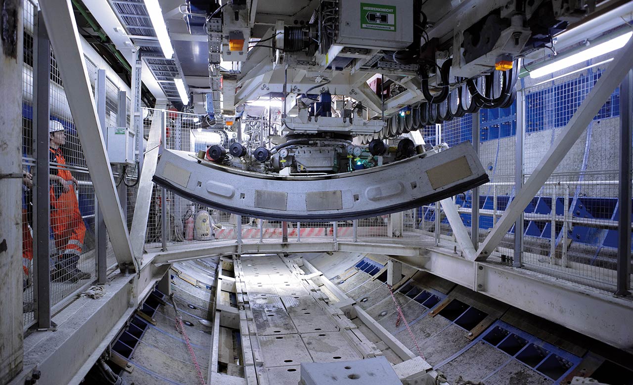 concrete element in a machine